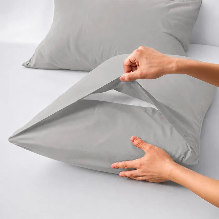Natural Organic Cotton Sateen Pillowcase Pair