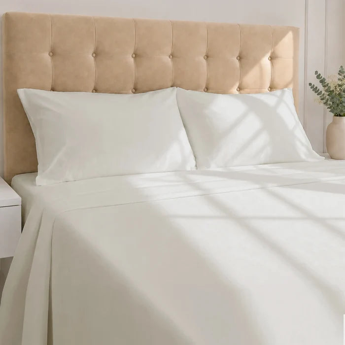 Natural Organic Cotton Sateen Sheet Set
