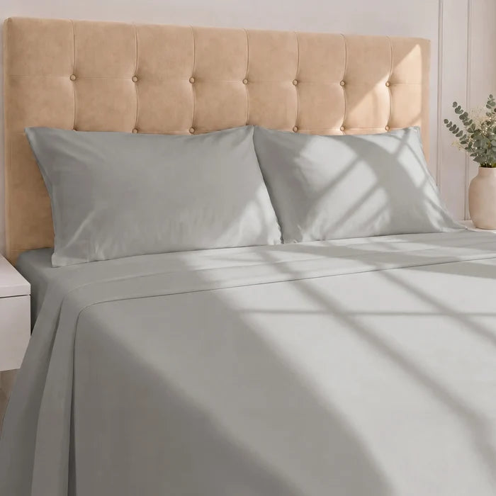 Natural Organic Cotton Sateen Sheet Set