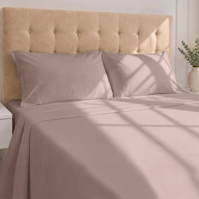 Natural Organic Cotton Sateen Sheet Set