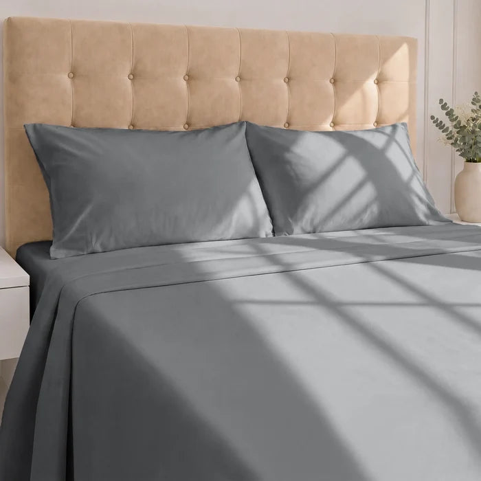Natural Organic Cotton Sateen Sheet Set