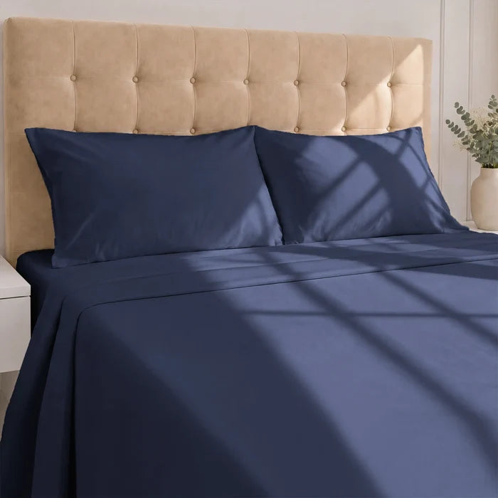 Natural Organic Cotton Sateen Sheet Set