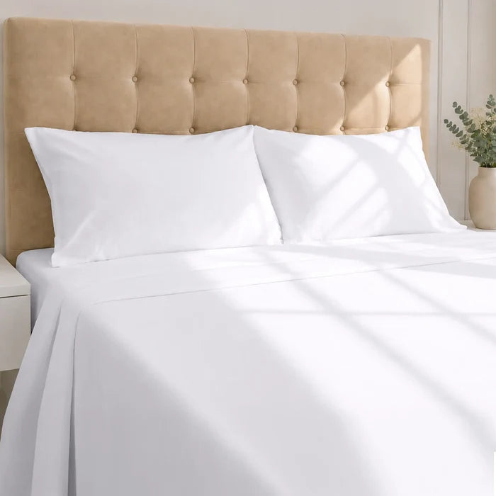 Natural Organic Cotton Sateen Sheet Set