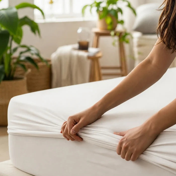 Natural Organic Cotton Sateen Sheet Set