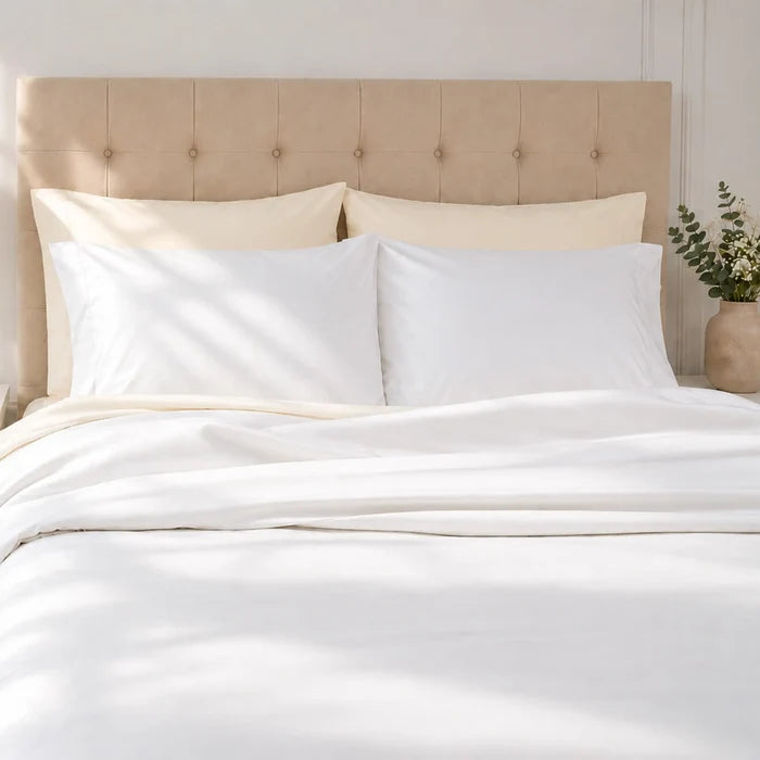 Natural Organic Cotton Sateen Sheet Set