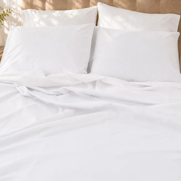 Natural Organic Cotton Sateen Sheet Set