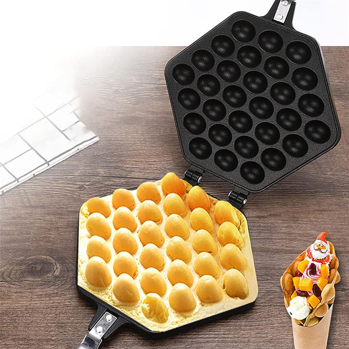 Non-stick Egg Puffs Maker Pan with food on it