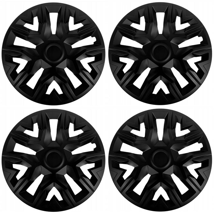 NRM The Best 15'' universal hubcaps matte black 4 pieces wheel trims