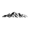 Openwork painting, 3D wall decoration, 3D painting "Alps Mountains" 100x23cm Black