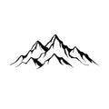 Openwork painting, 3D wall decoration, 3D painting "Panorama of Mountains" 200x68cm Black