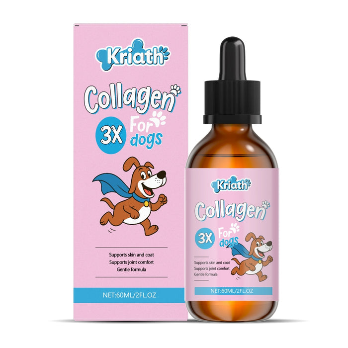 dog wellness collagen supplement drops for healthy joints and shiny coat