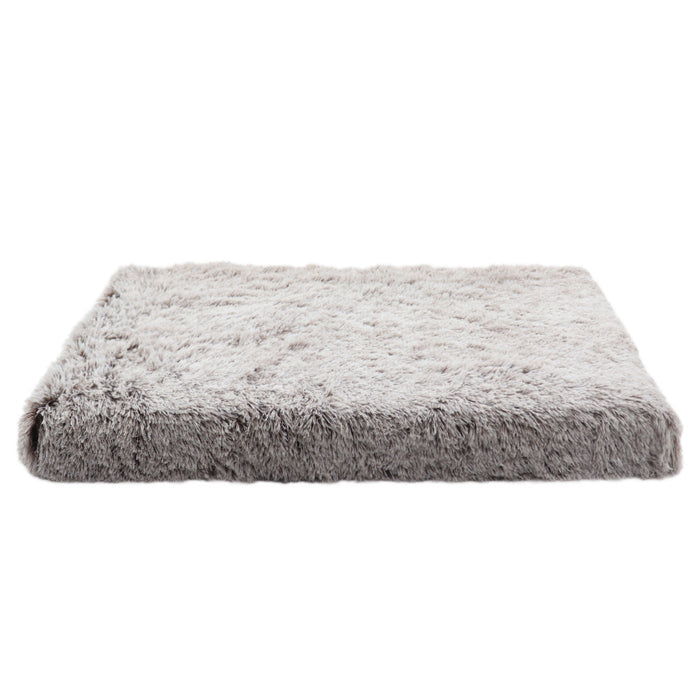 Gray Soft plush dog bed with foam sponge for small and medium dogs