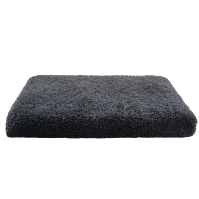 Black Soft plush dog bed with foam sponge for small and medium dogs