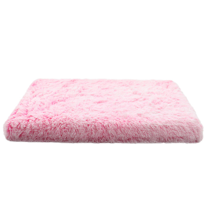 Pink Cushioned pet sofa bed providing warmth and relaxation