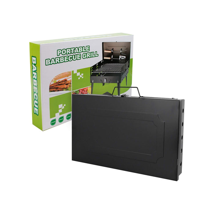 Portable Camping BBQ Grill, Charcoal Barbecue Stove Set