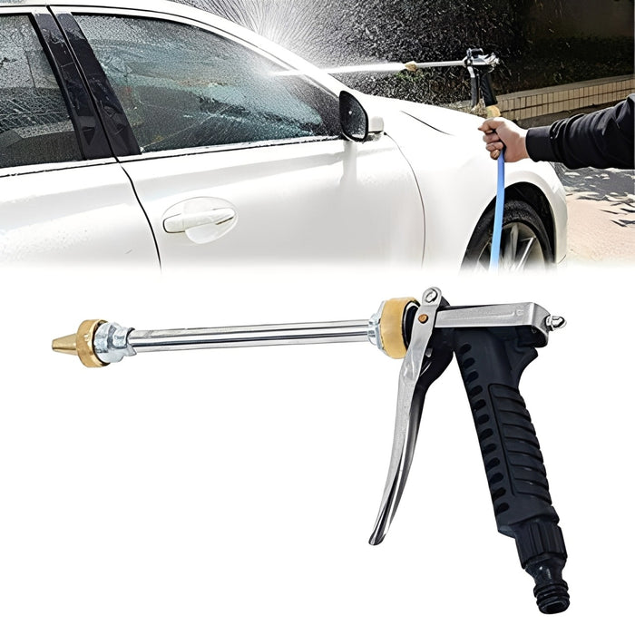 Car wash using spray gun