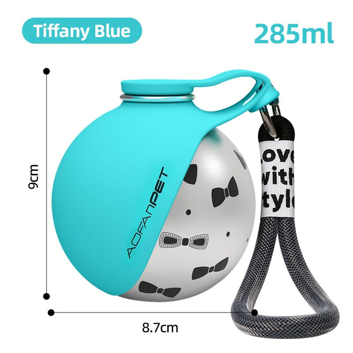 Tiffany blue pet hydration bottle small dog printed