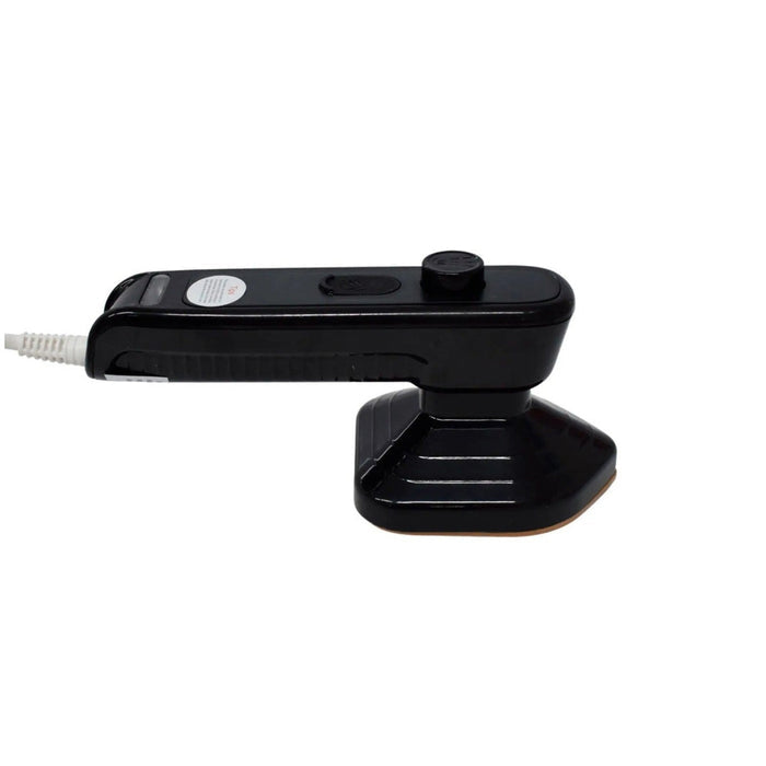 Portable Mini Steam Iron with a cord on a white background