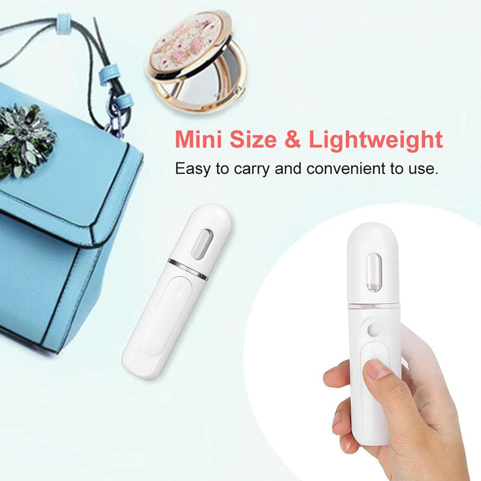 A Person is holding Portable Nano Facial Mist Sprayer.