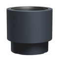 Prosperplast flower pot, with insert, frost resistant, height 37cm, anthracite, Heos