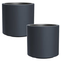 Prosperplast flower pot, with insert, height 29cm, anthracite, Heos, 2 pieces