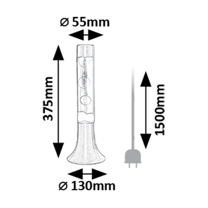 Rabalux LED lava lamp, power 25W, 3000 K, red, Poppilol