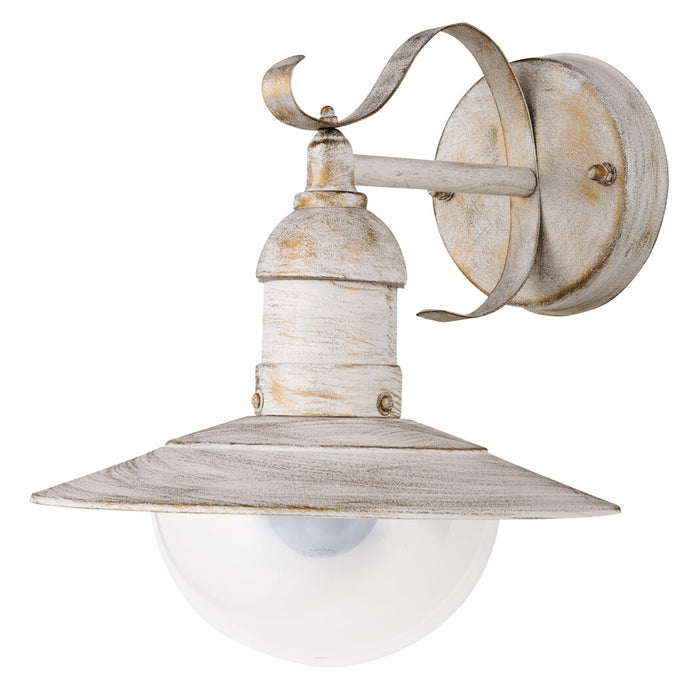 Rabalux wall lamp, outdoor, IP44, E27, max 60W, white antique, Oslo