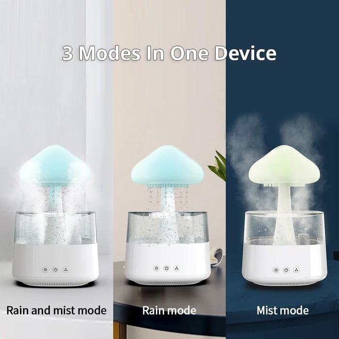 Three air humidifiers in various modes