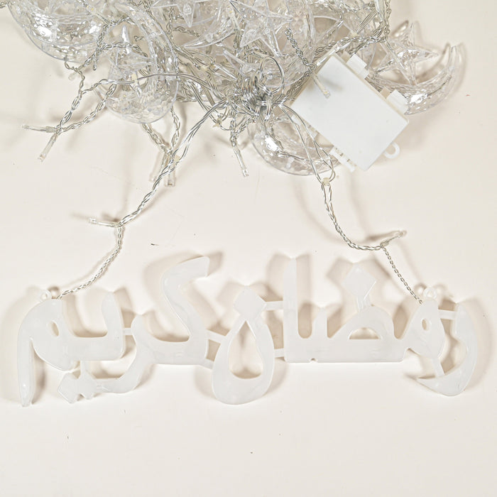 Ramadan Kareem LED String Lights with Moon & Star.