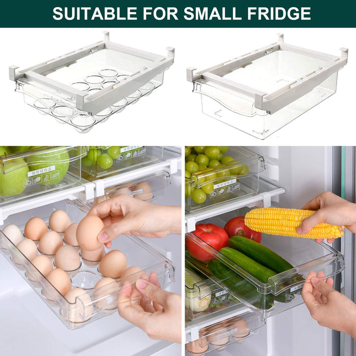 Refrigerator Drawer Transparent Organizer Rack