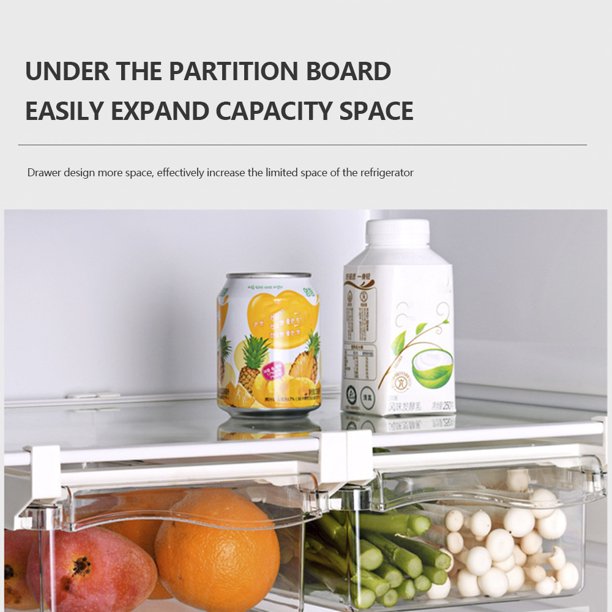 Refrigerator Drawer Transparent Organizer Rack