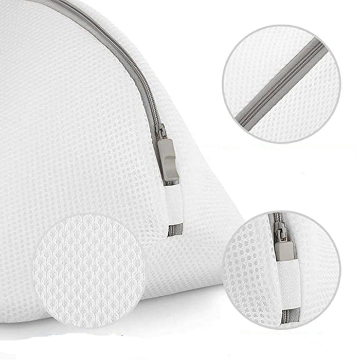 Reusable Shoes Sneakers Washing Mesh Laundry Bag with Zip Closure