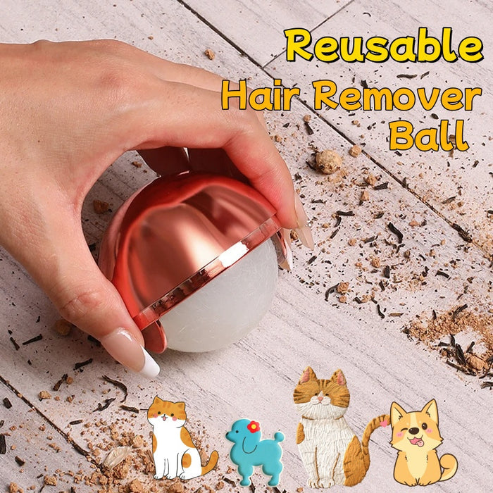 Reusable pet hair remover ball for cat and dog hair on clothes and furniture
