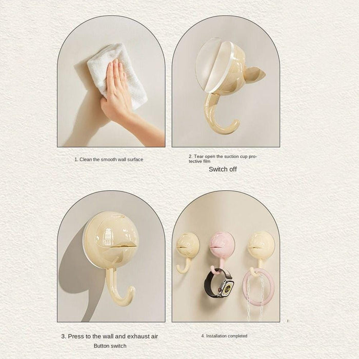 Steps on Fixing Suction Cup Hook.