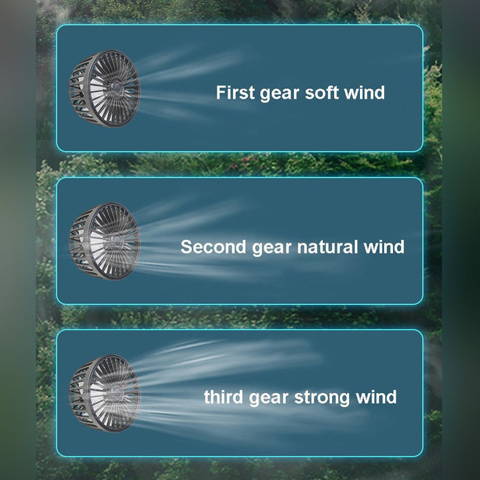3 Speed Wind Of Rotating Mini Car Vehicle Cooling Fan.