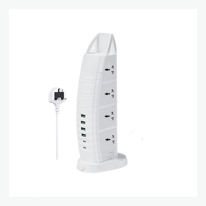 Sailboat Tower Power Strip on a white background
