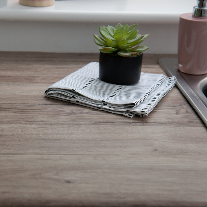 Sanremo oak natural adhesive vinyl  kitchen wrap