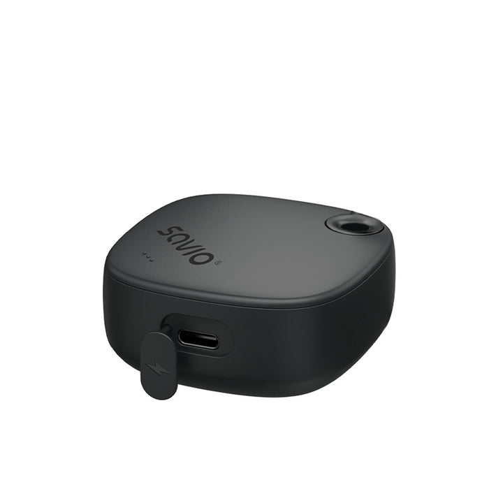 Savio Wireless Headphones, Bluetooth 5.3, ENC, USB-C, black, SAVSLTWS-11