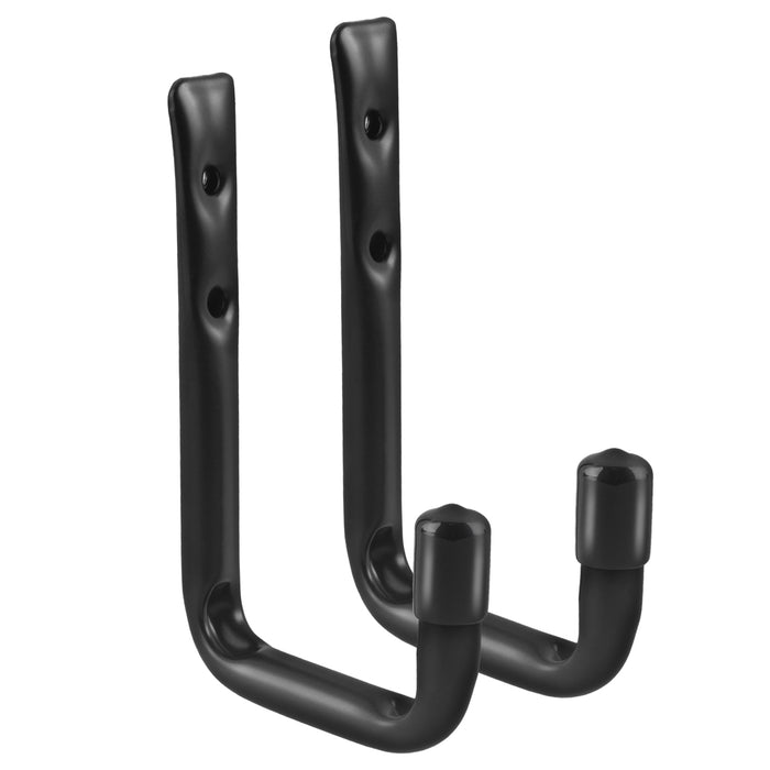 Set of 2 Maclean wall mounts, for tires, wheels, ladder, bicycle, steel, max. load 22kg/handle, MC-489