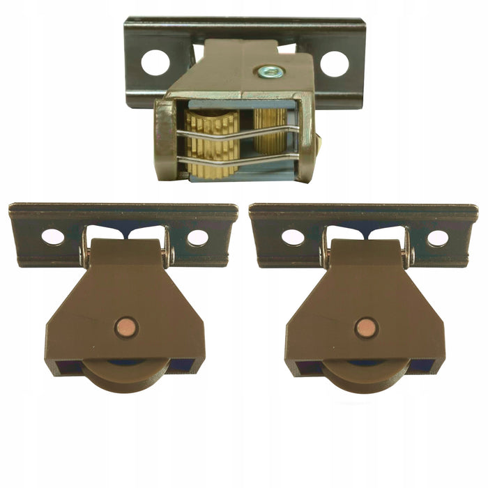 Set of rollers for roman and bamboo roller blind string system