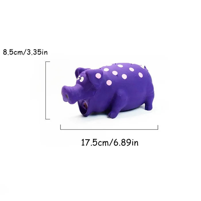 Squeaky Latex Pig Dog Toy – gallery image 3