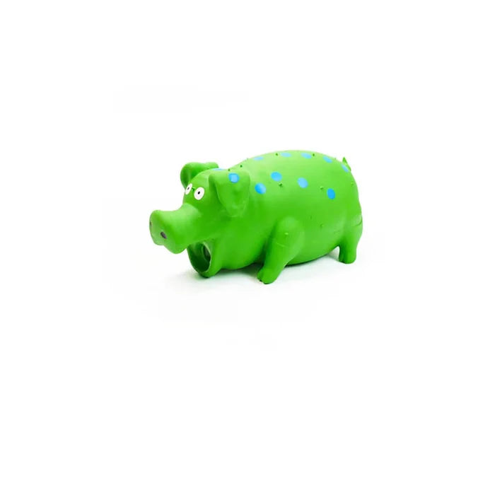 ShedShift™ Squeaky Latex Pig Dog Toy