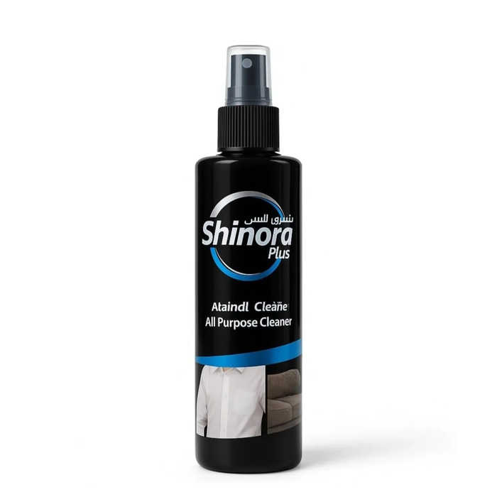 Shinora Plus all-purpose cleaner spray bottle on a white background