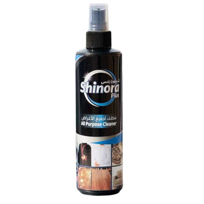 Shinora Plus all-purpose cleaner spray bottle on a white background