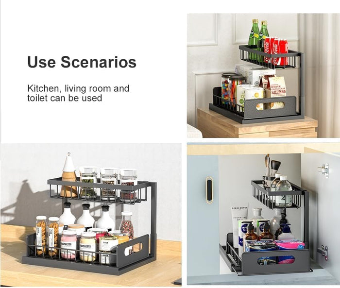 Different usage scenarios of Sliding Storage Rack.