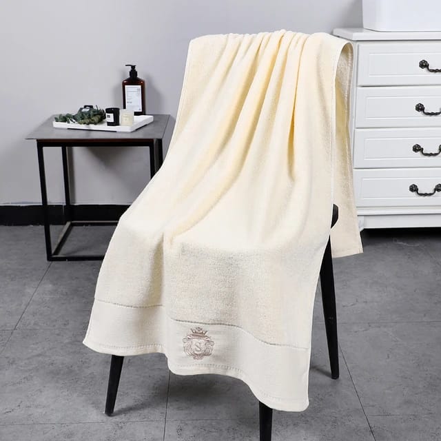 Beige Bath Towel.