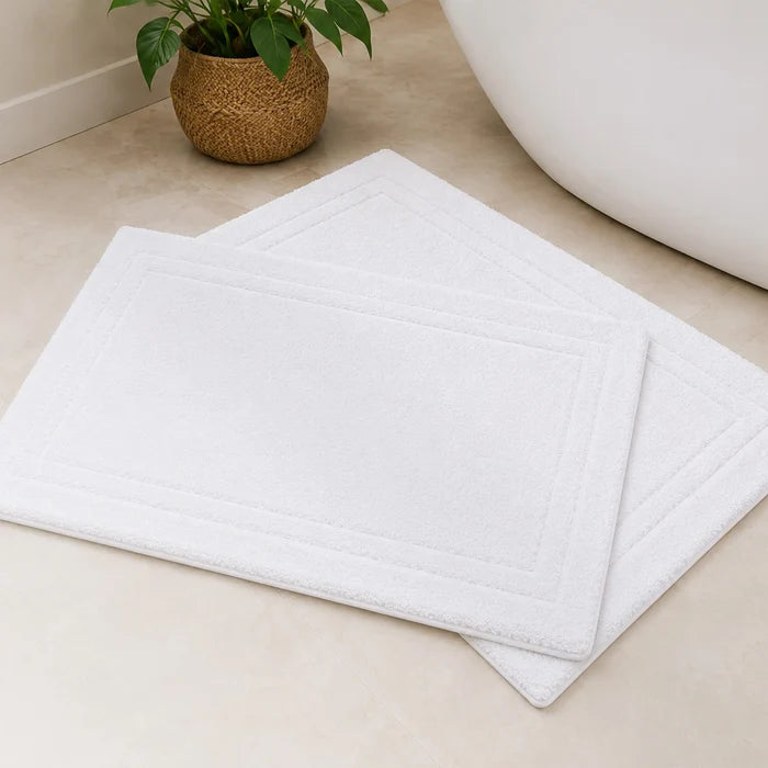 Soft Turkish Organic Cotton Bath Mat - 12 Pieces