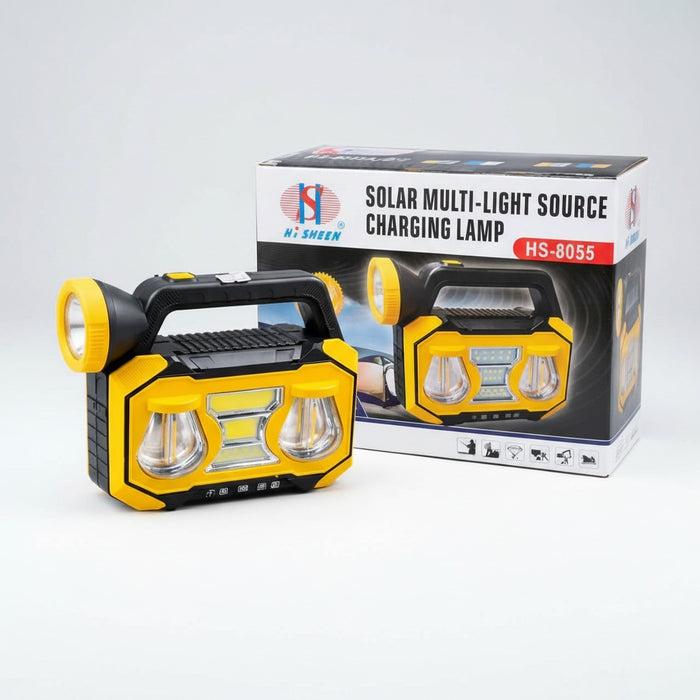 Solar Multi-Light Charging Lamp with its Pack.
