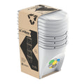 Sortibox 4x25L Recycling Rubbish Bin Garbage Can Set for Segragating Waste Ash Colour IKWB25S4