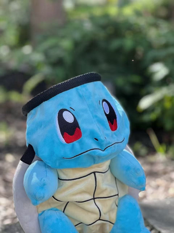 A soft and fluffy Squirtle plush bouldering chalk bag by Fatworm. This cute yet functional climbing gear features a long-durable wide-base design, making it the perfect climbing gift for climbers who love unique, handmade accessories.